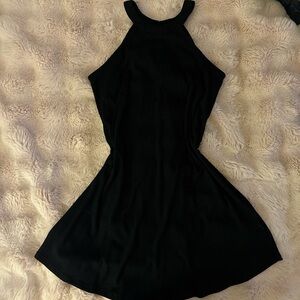 black mini dress